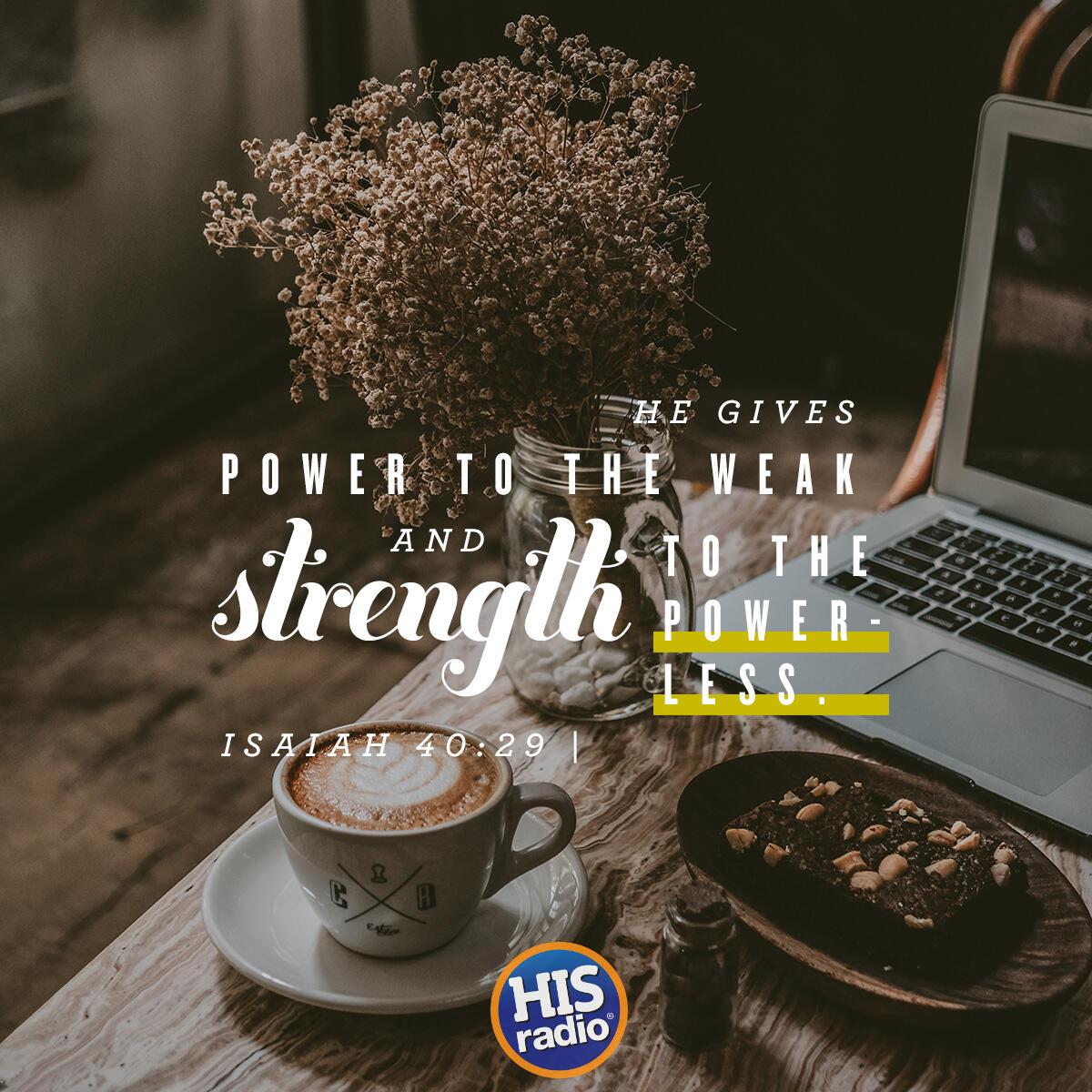 Isaiah 40:29 - Verse of the Day