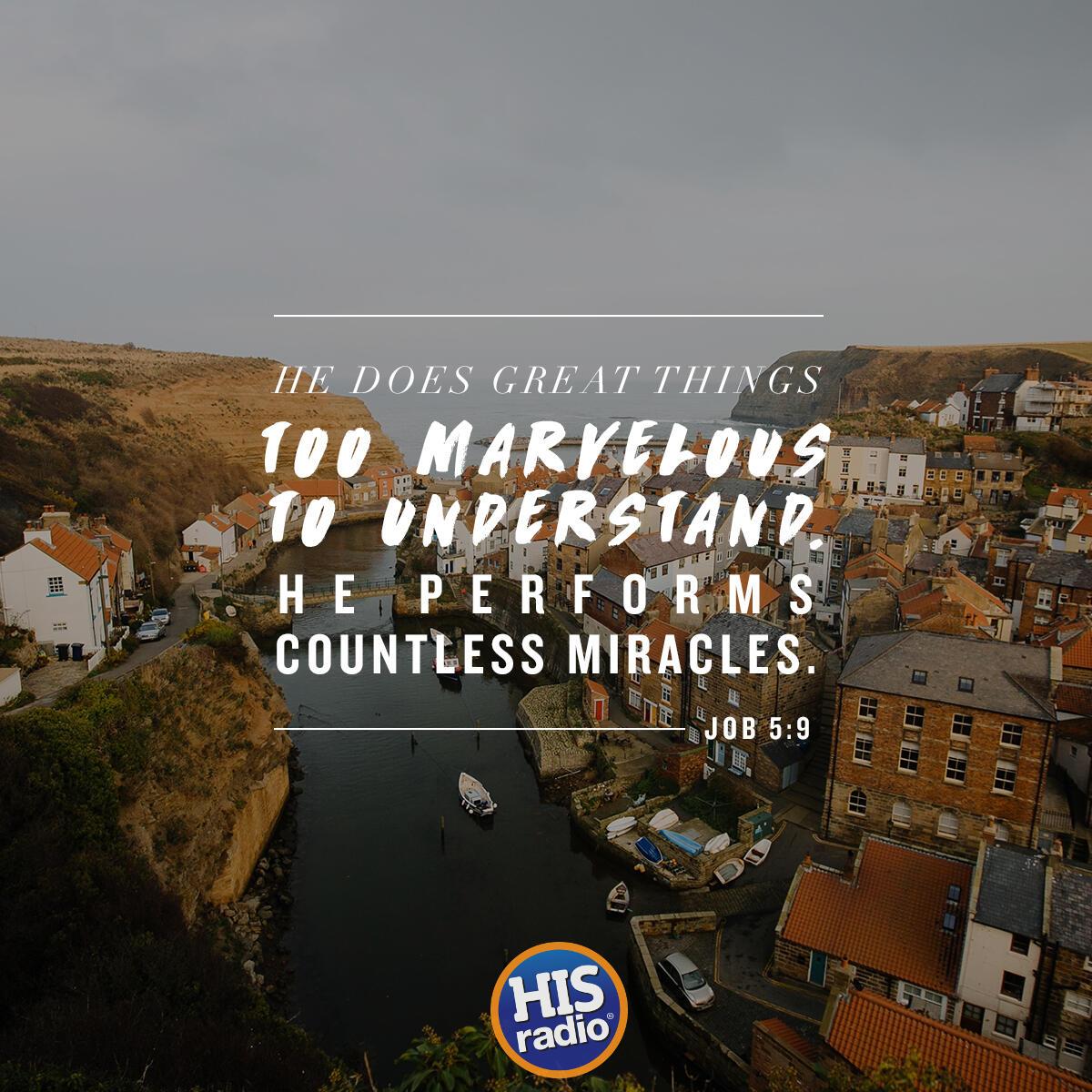 Job 5:9 - Verse of the Day